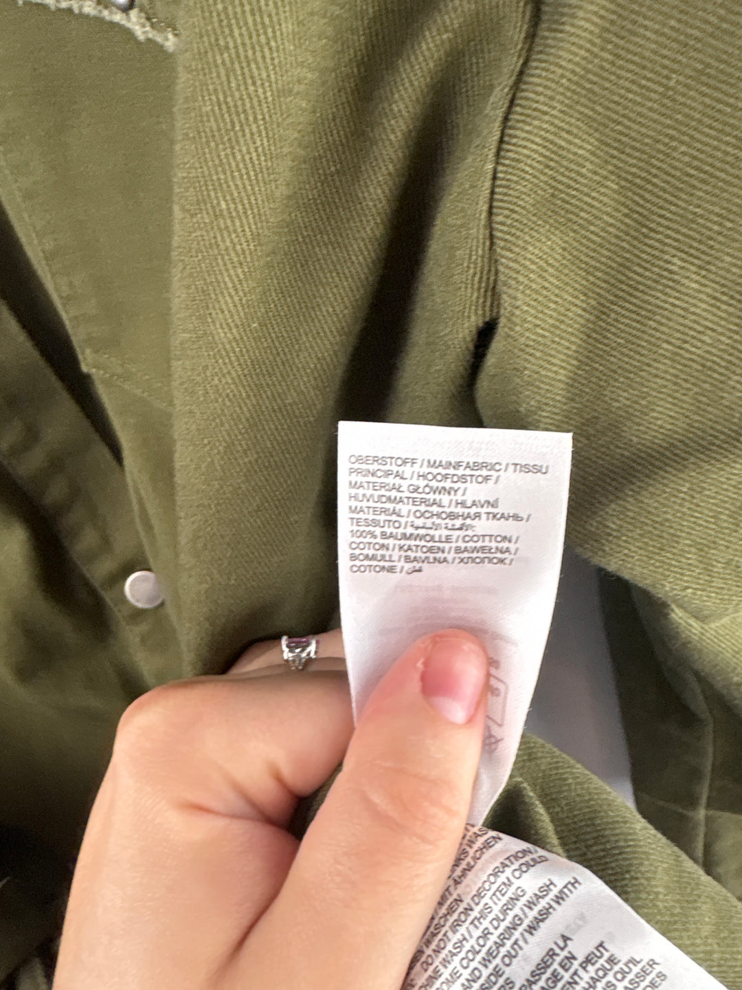 Women’s Studio Untold Size 20/22 Army Green Denim Jacket