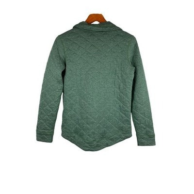 Women’s Marmot Green Quilted Pullover, Polyester Blend - Size S