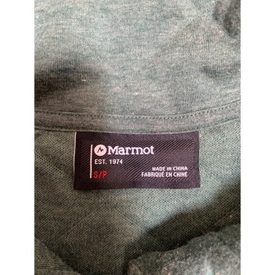Women’s Marmot Green Quilted Pullover, Polyester Blend - Size S
