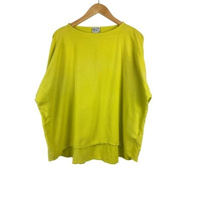 Oh My Gauze! Lime Green Womens Top Loose Fit