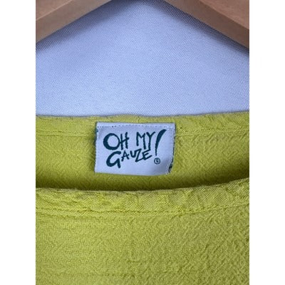 Oh My Gauze! Lime Green Womens Top Loose Fit
