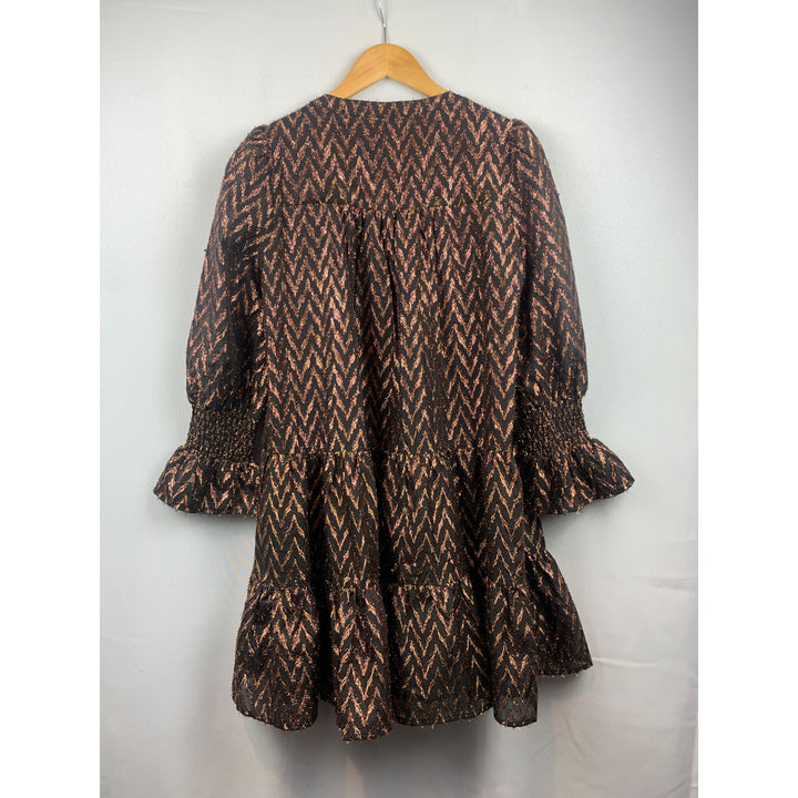 Women's Pomander Place Black Pattern Dress Size S