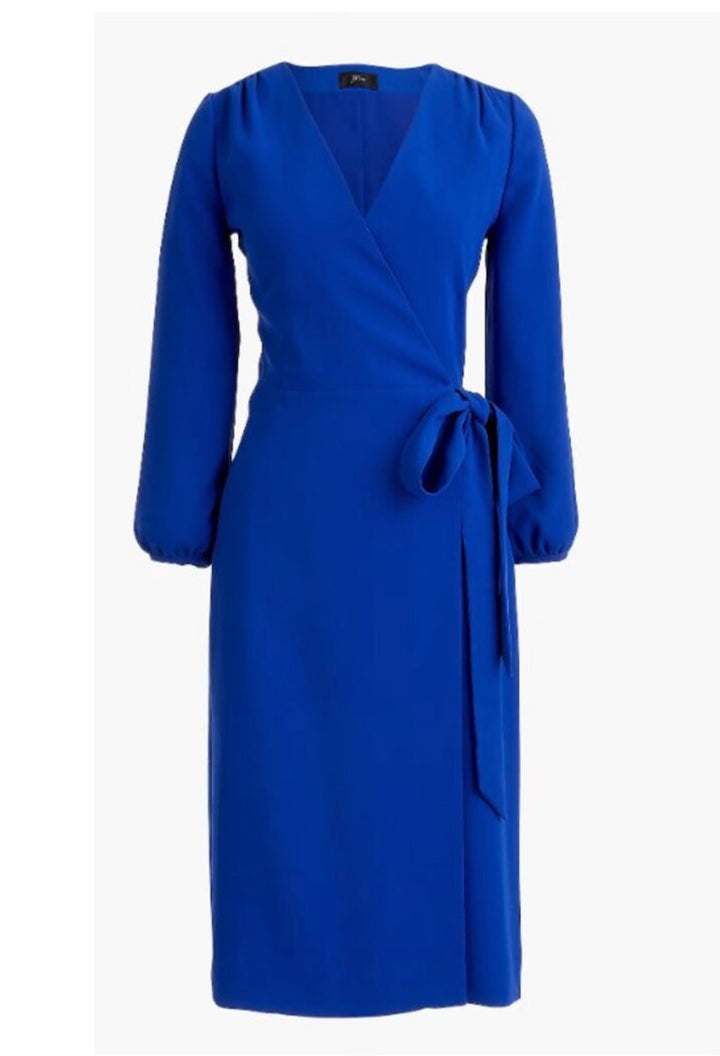 J.Crew Royal Blue Wrap Dress Sz14