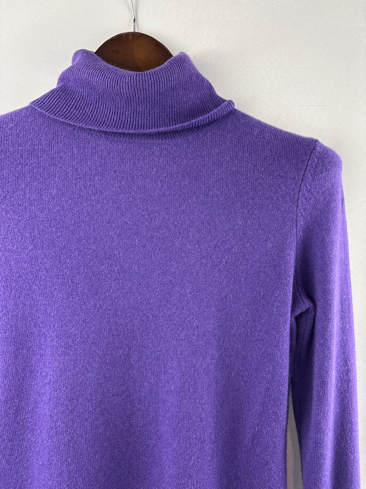Women’s Alex Marie Small Purple Cashmere Turtleneck