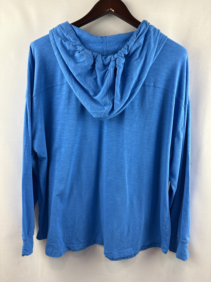 Women’s Belle Kim Gravel XL Blue V-Neck Hoodie