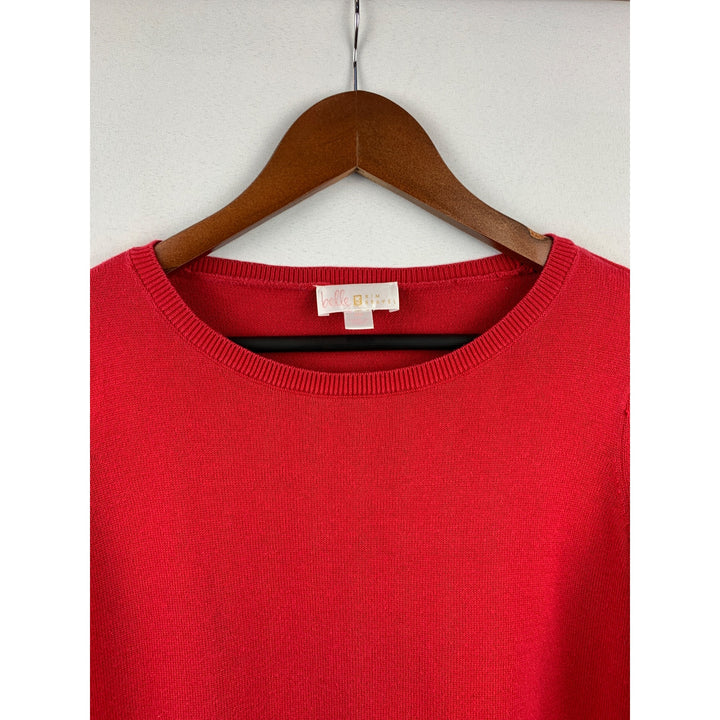Belle By Kim Gravel Womens Red Sweater