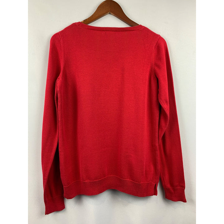 Belle By Kim Gravel Womens Red Sweater