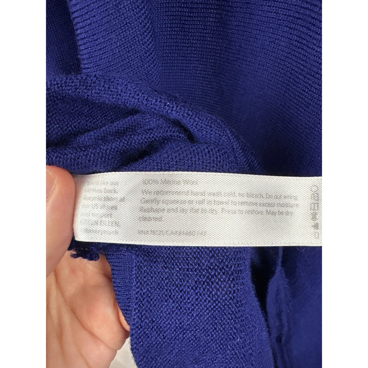 Women’s Eileen Fisher Size Large Royal Blue Long Sleeve Wool Shirt