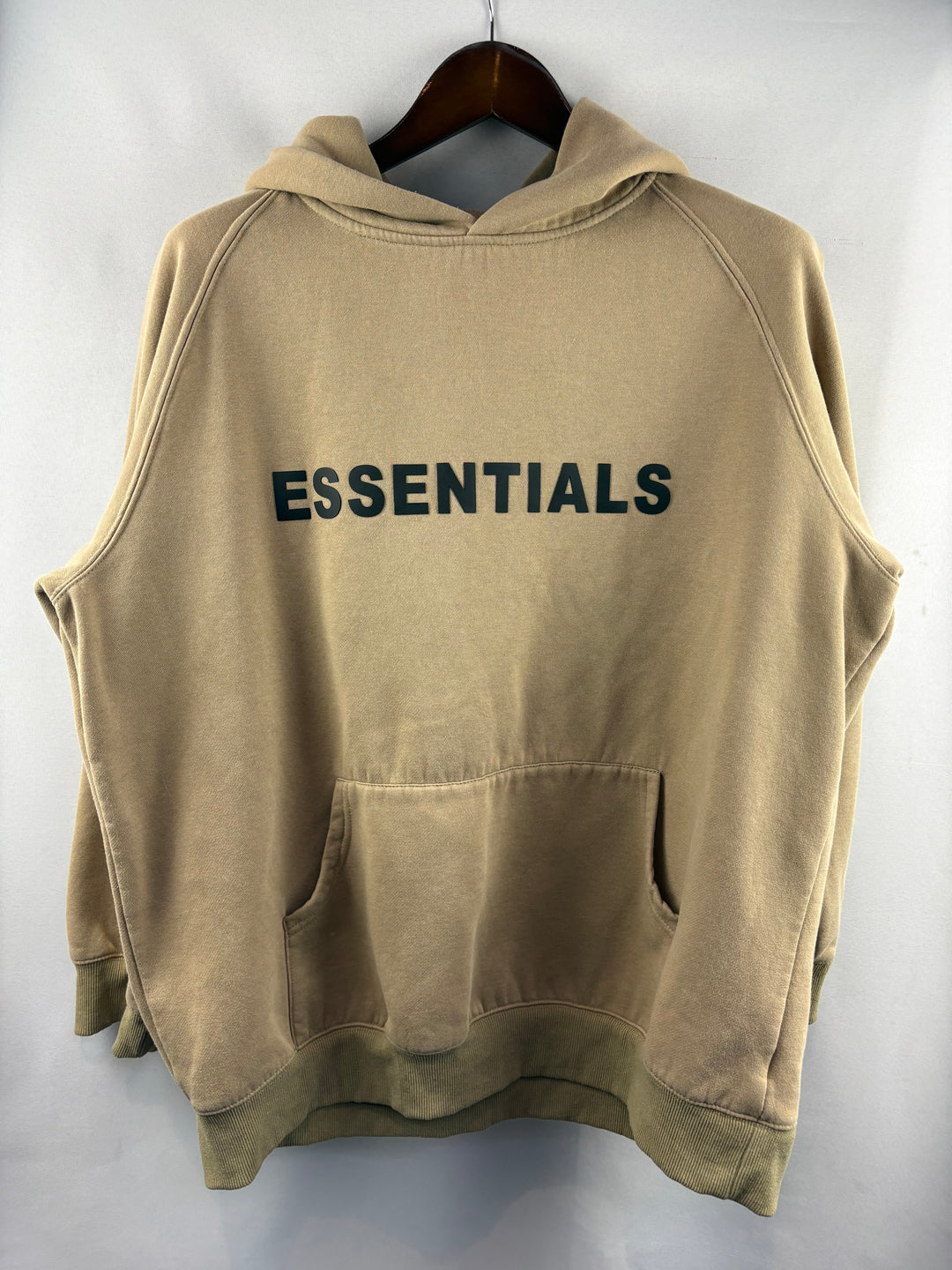 Men’s Essentials XL Light Brown Logo Hoodie
