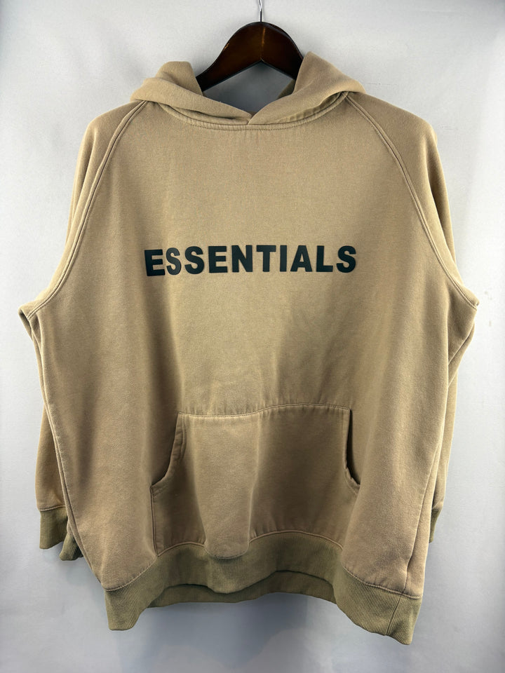 Men’s Essentials XL Light Brown Logo Hoodie