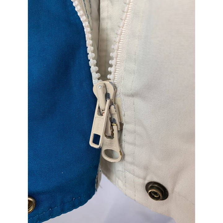 Pacific Trail Womens Vintage Beige & Blue Hooded Jacket S