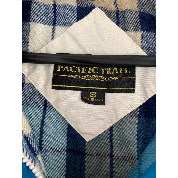 Pacific Trail Womens Vintage Beige & Blue Hooded Jacket S
