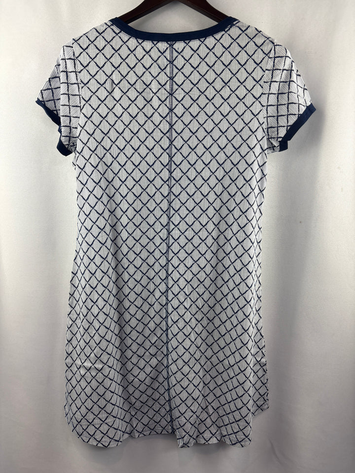 Women’s Jane and Bleecker Small Multicolored Patterned Henley NightGowns