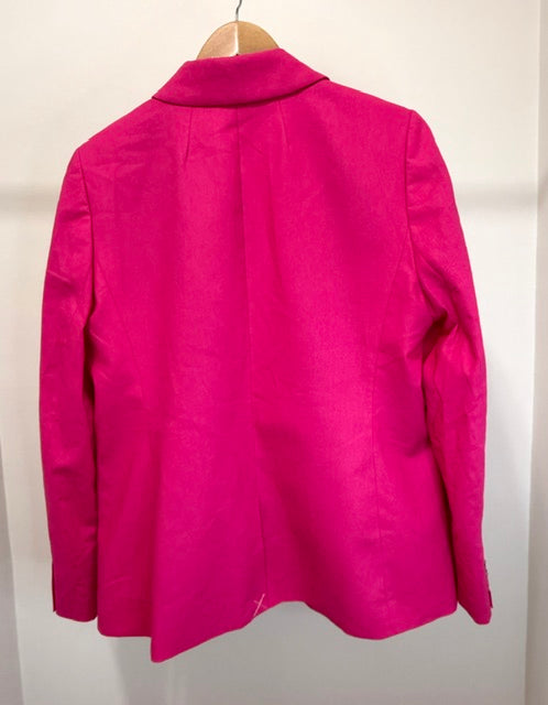 J.Crew Holland Linen‑Blend Pink One‑Button Blazer Sz14 NWT