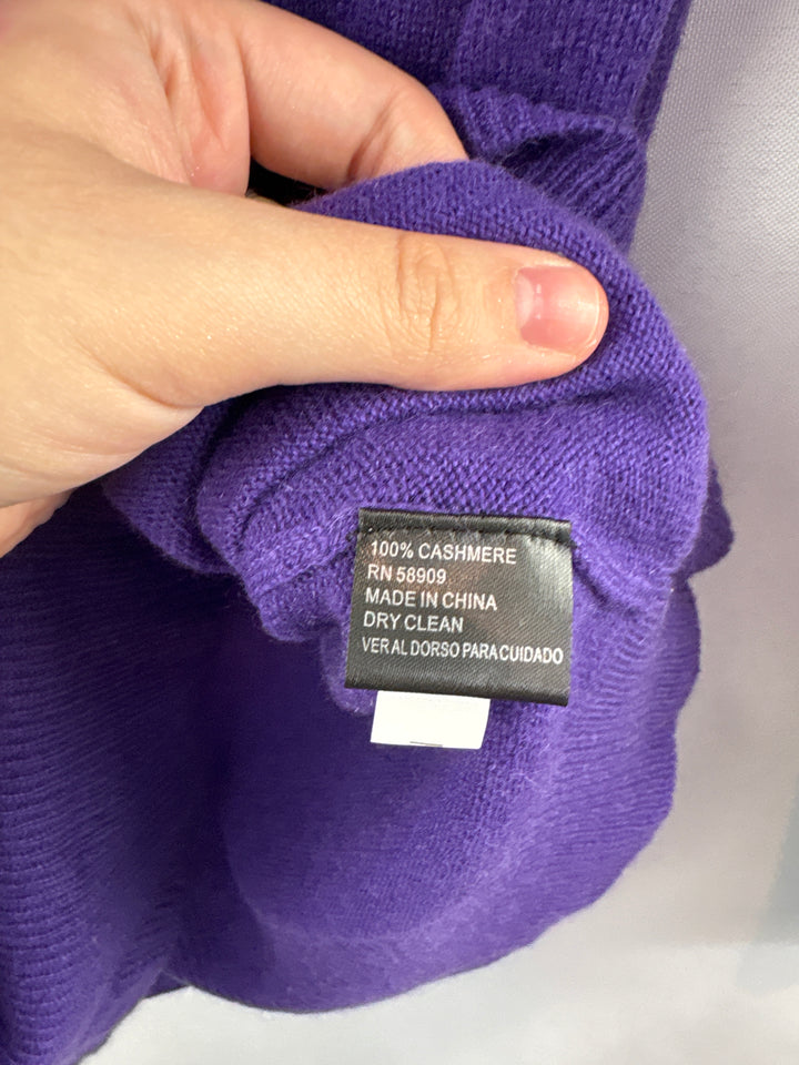 Women’s Alex Marie Small Purple Cashmere Turtleneck