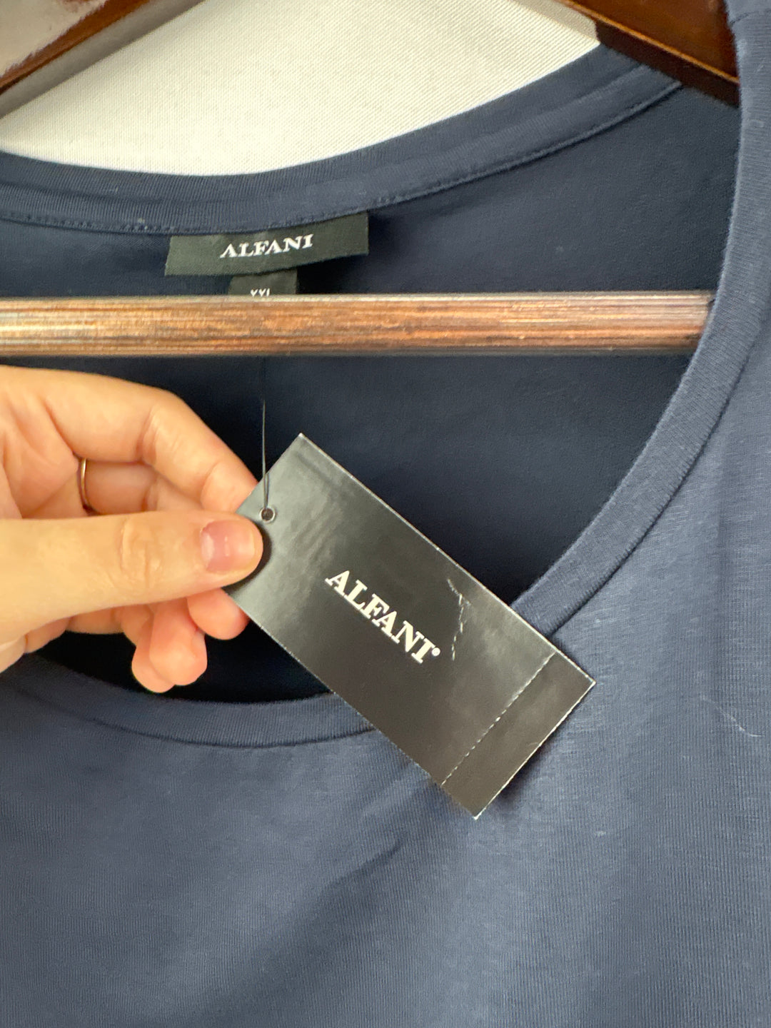 Women’s Alfani XXL Navy Blue Long Sleeve Shirt