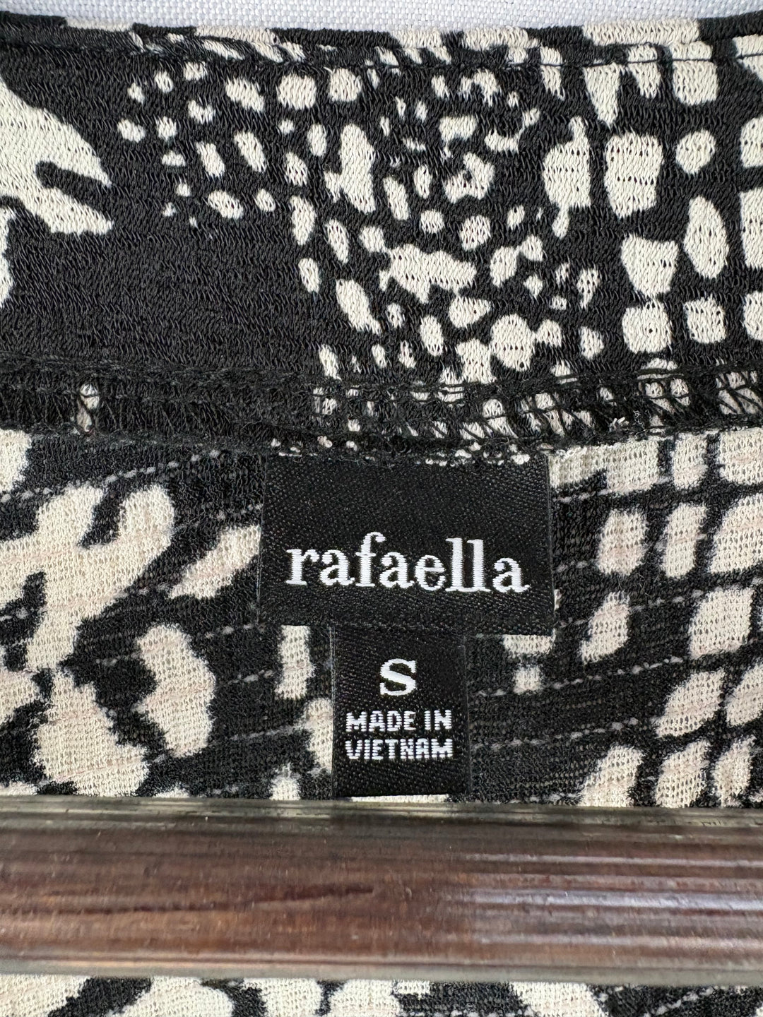 Women’s Rafaella Small Black & White Animal Print Blouse