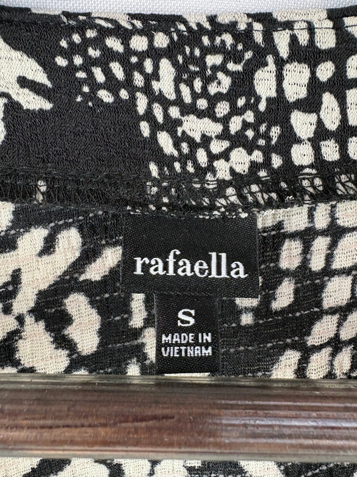 Women’s Rafaella Small Black & White Animal Print Blouse