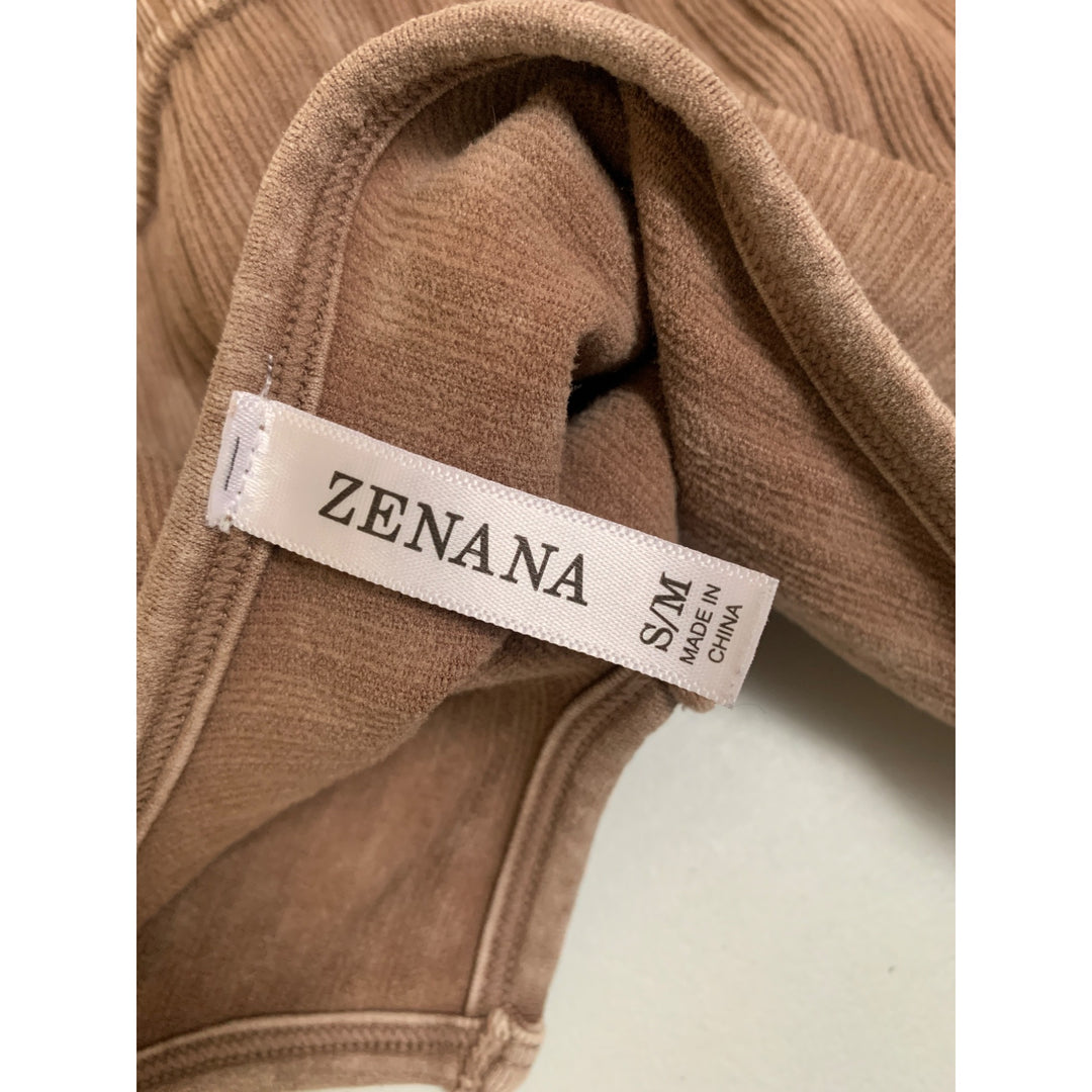 Women’s Zenana Brown Acid Washed Bra Size S/M