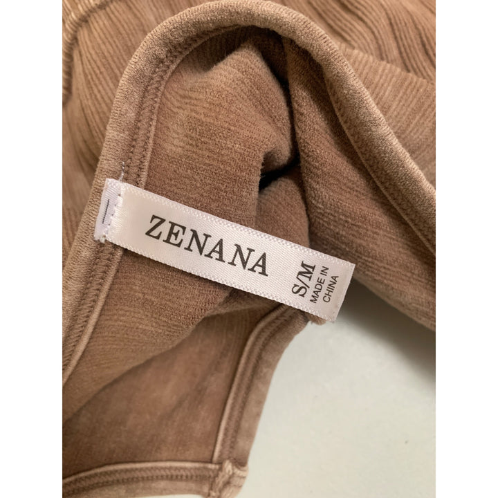 Women’s Zenana Brown Acid Washed Bra Size S/M