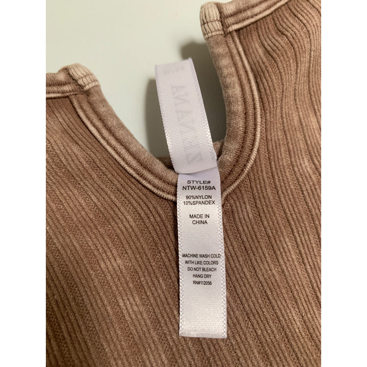 Women’s Zenana Brown Acid Washed Bra Size S/M