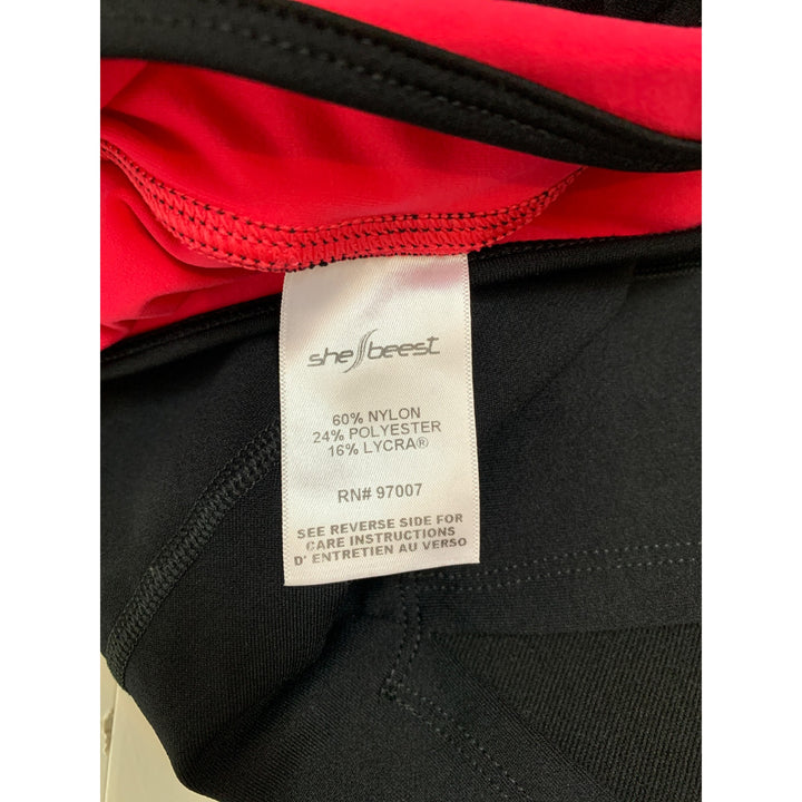 Women’s She Beest Black Hot Pink Bike Skorts Size M