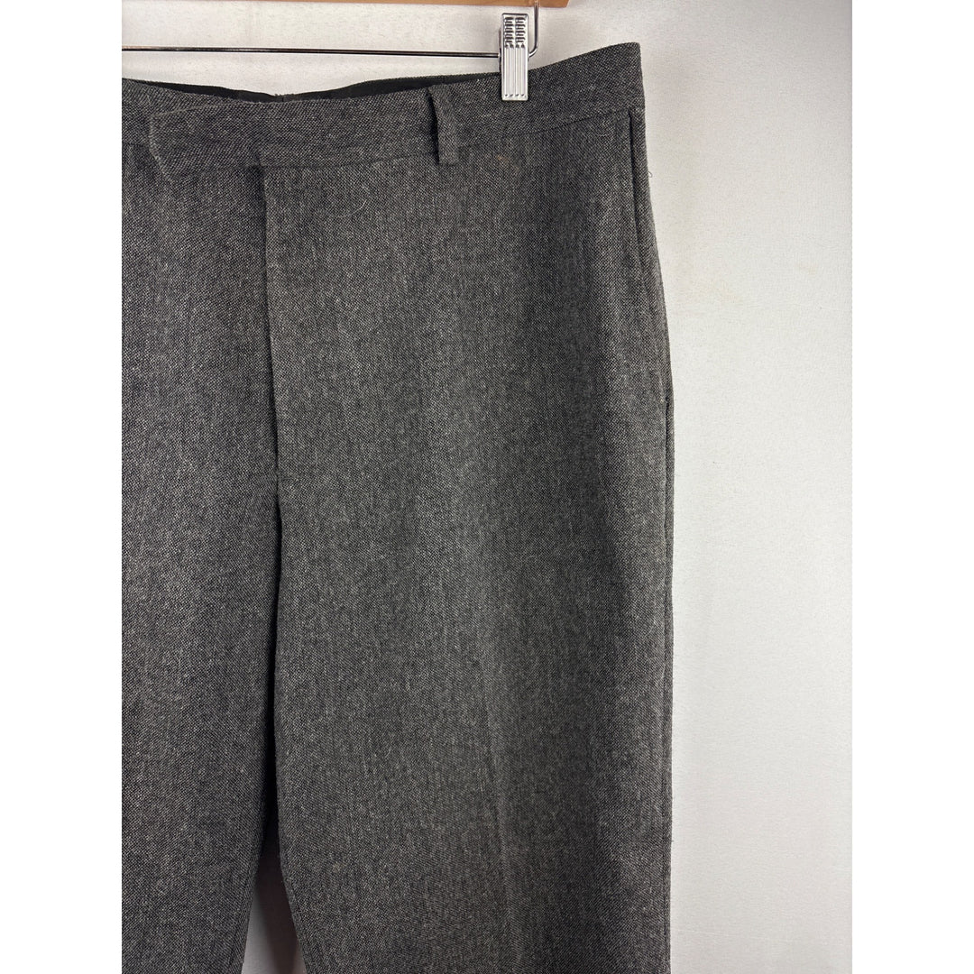 Claiborne Mens Gray Wool-Blend Trousers Size 36/30