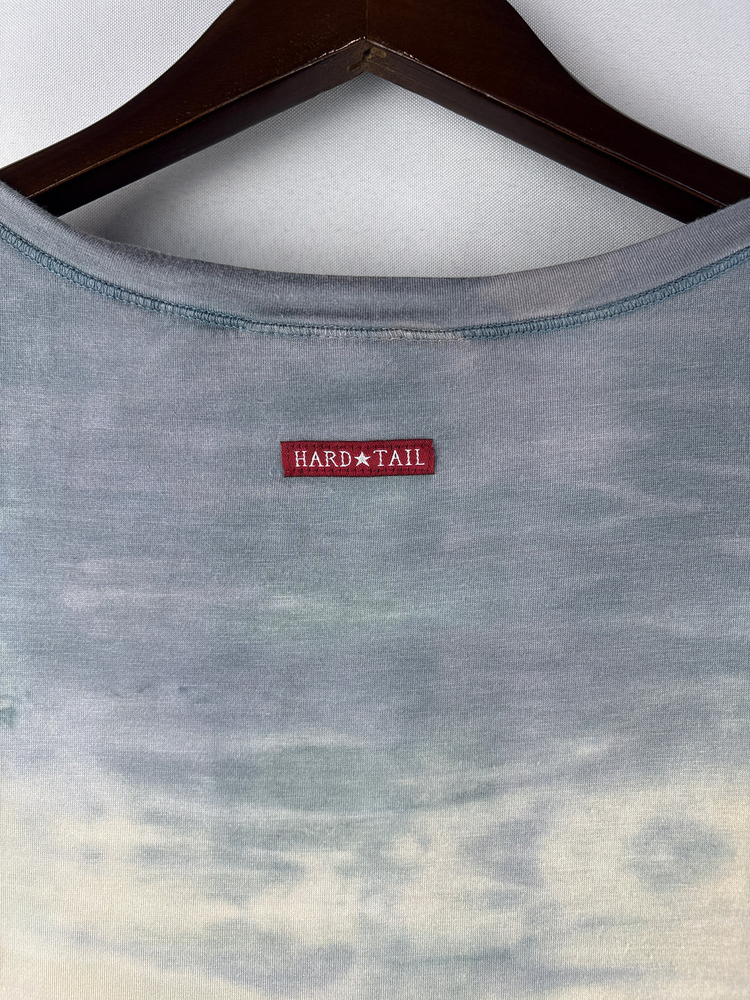 Women’s Hard Tail Forever Small Cream &amp; Gray Tie-Dye T-Shirt