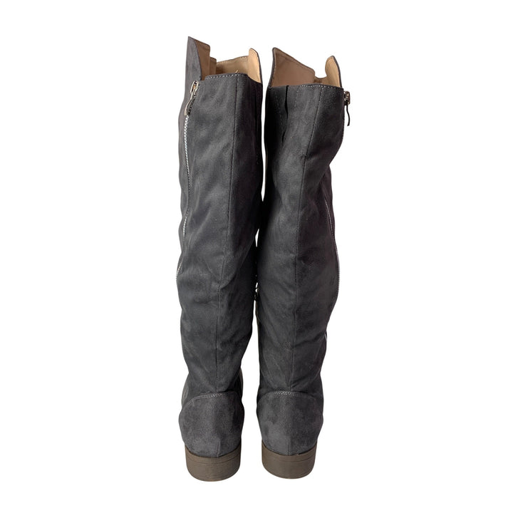 Women’s JG Brown Gray Low Heel Knee High Boot Size 10