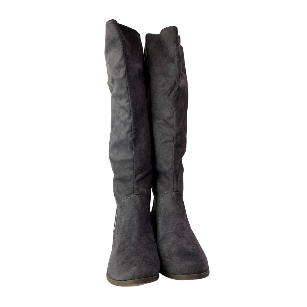 Women’s JG Brown Gray Low Heel Knee High Boot Size 10