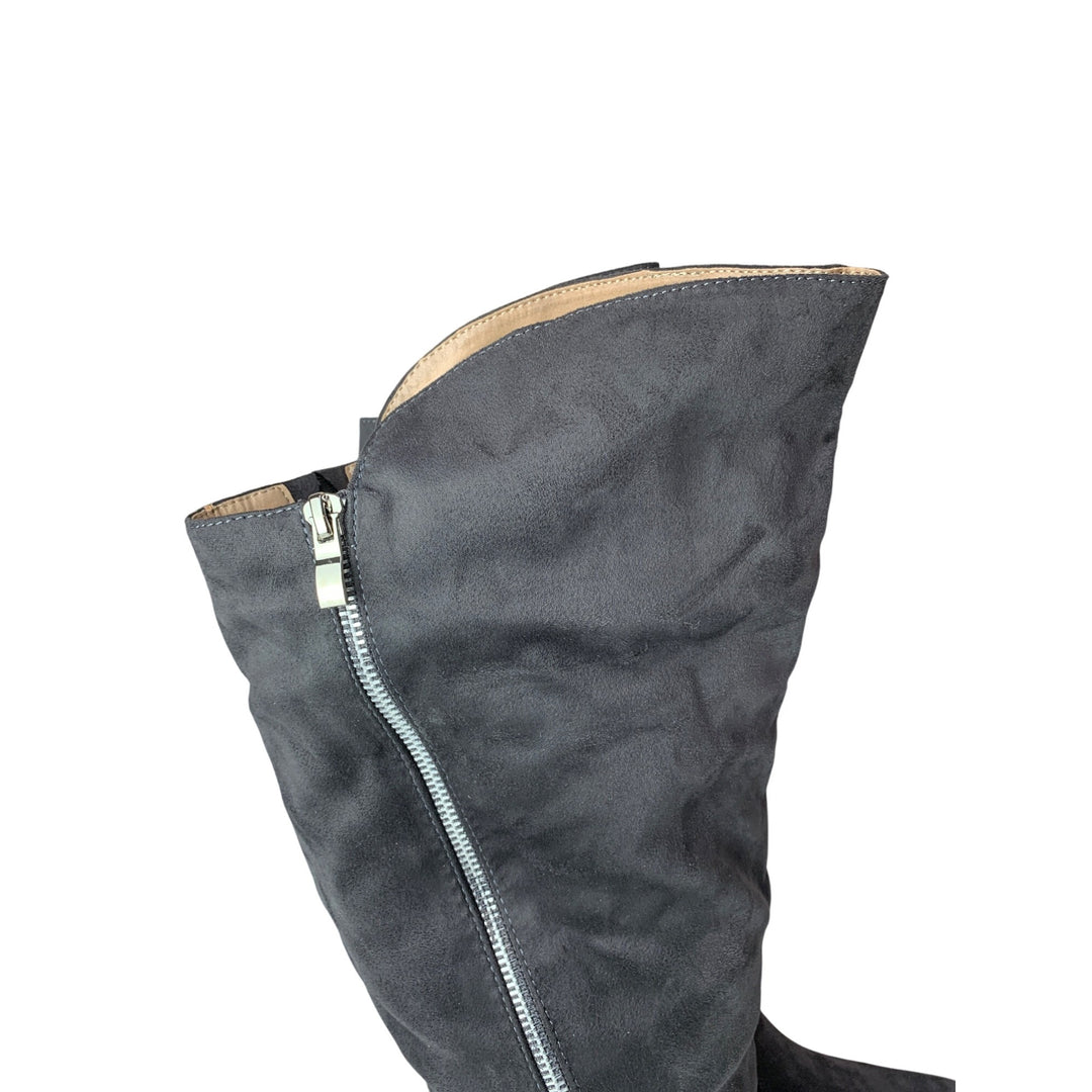 Women’s JG Brown Gray Low Heel Knee High Boot Size 10