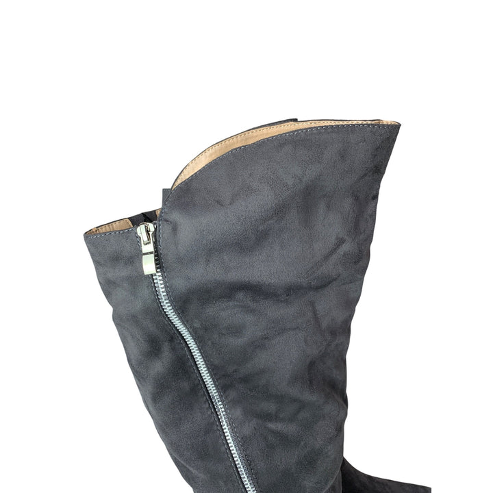 Women’s JG Brown Gray Low Heel Knee High Boot Size 10