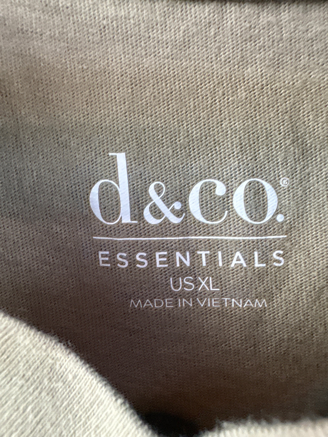 Women’s D&amp;Co. Size XL Taupe V-Neck T-Shirt
