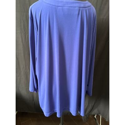 Plus size Simomton Says 3X Royal Blue blouse with peekaboo neckline