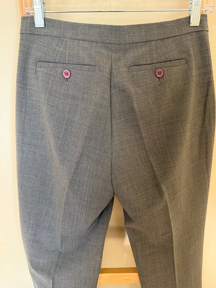 Club Monaco Gray Wool Blend Straight Leg Trousers Size 2