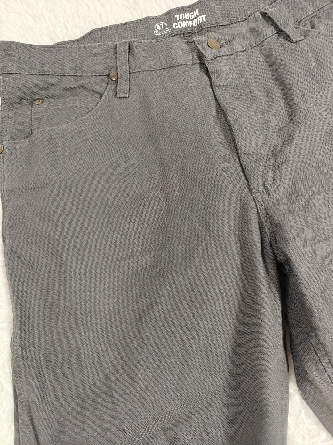 Mens Wrangler Tough Comfort Pants Gray Size 36x32