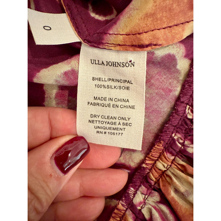 NEW Ulla Johnson Viola Printed Ruffled Midi Dress NWOT - Size 0