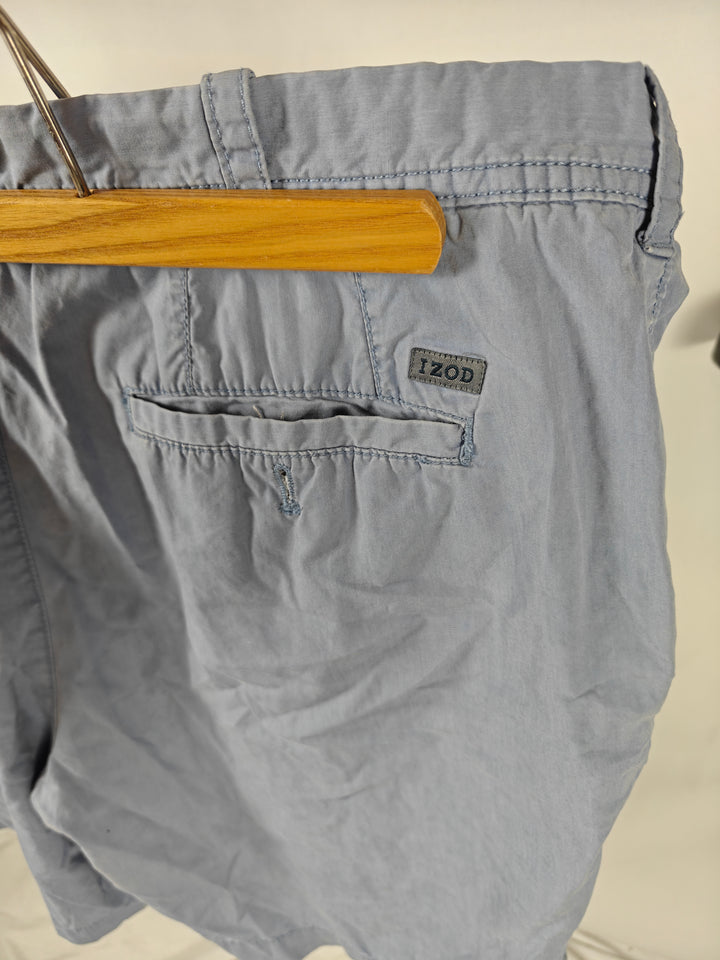 Mens IZOD Chino Shorts Blue Size 38