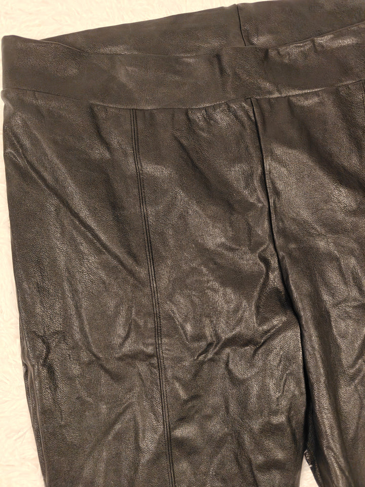 Womens Commando Faux Leather Flare Pants Black Size XL