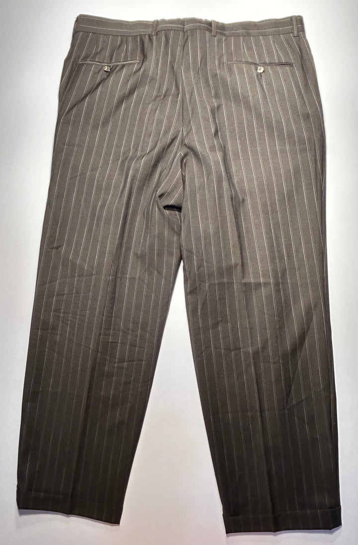 Hugo Boss Vintage Made in USA Men’s Black Pinstripe Wool Suit 46L 40x30