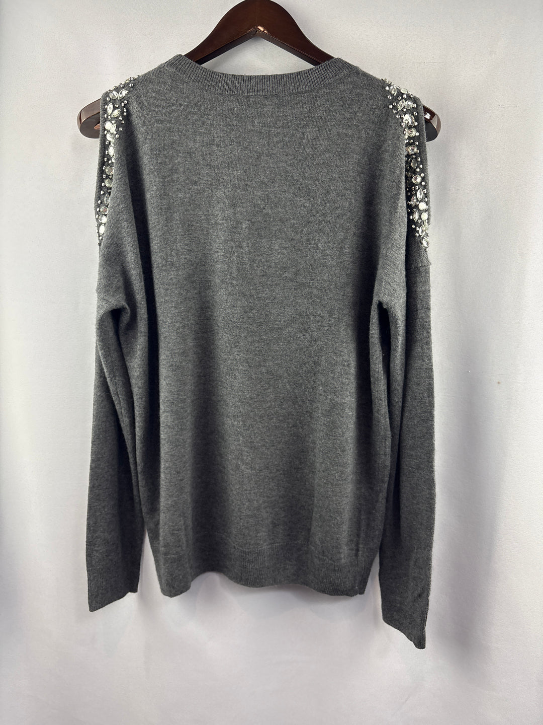 Women’s I.N.C International Concepts Medium Gray Bedazzled Sweater