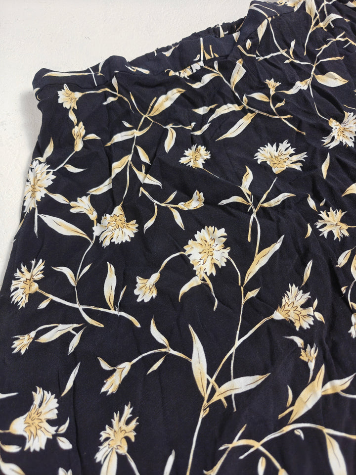 Womens Worthington Floral Skirt Black Size 13W