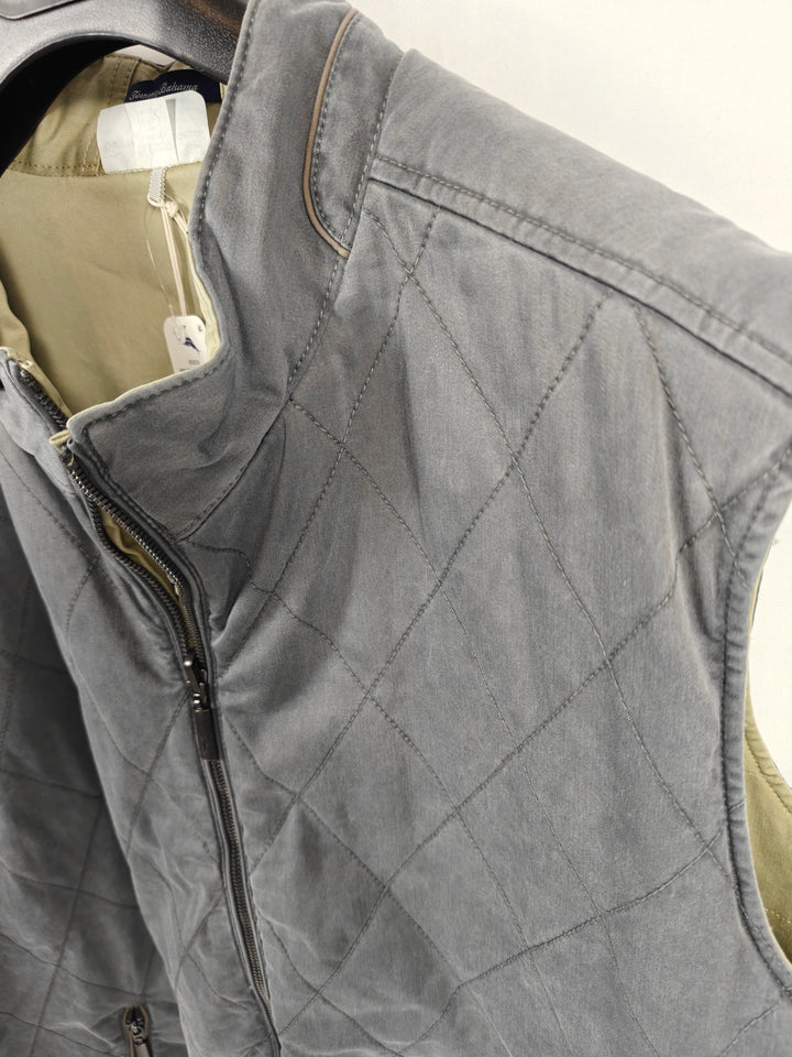 Men Tommy Bahama Boracay Reversible Vest Fog Grey 3XL