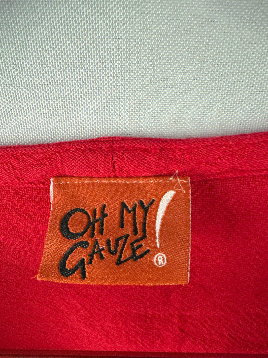 Women’s Oh My Gauze! Large Bright Red Long Sleeve Blouse