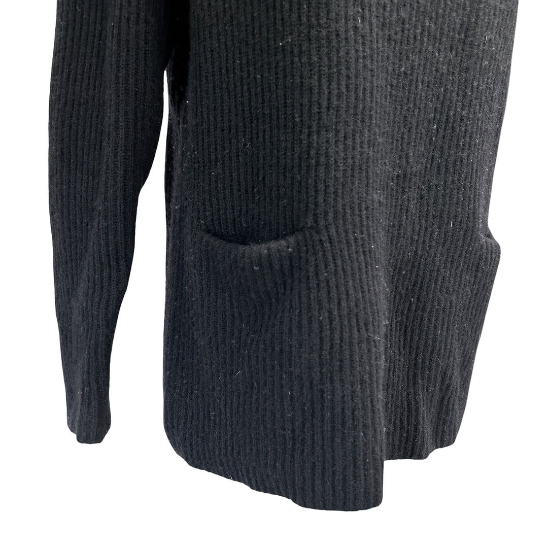 Vince. Women's Small Sweater 100% Cashmere Ribbed Black Turtleneck Minimalist Quiet Luxury Preppy