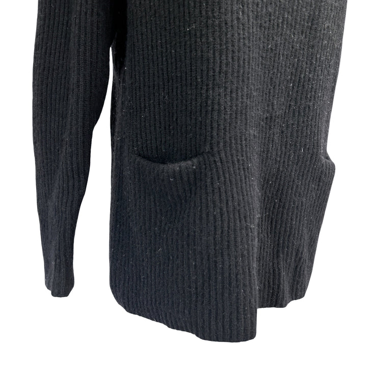 Vince. Women's Small Sweater 100% Cashmere Ribbed Black Turtleneck Minimalist Quiet Luxury Preppy