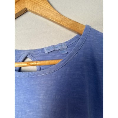 Fresh Produce Womens Sleeveless Cotton Top Blue Size XL