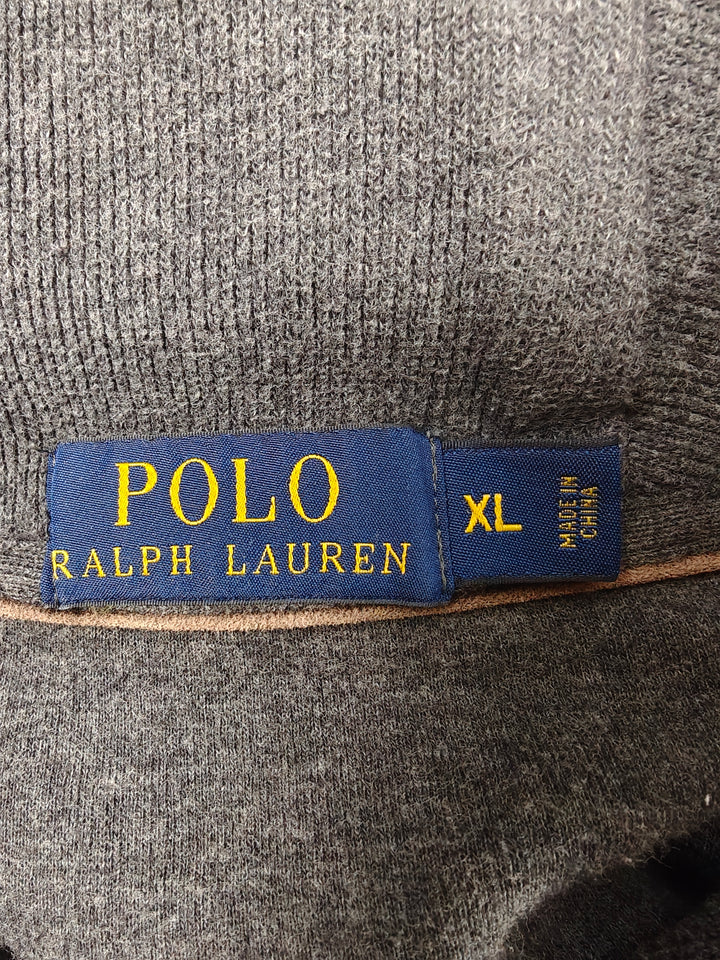 Men’s Polo Ralph Lauren Shawl Collar Pullover Sweater Gray Size XL