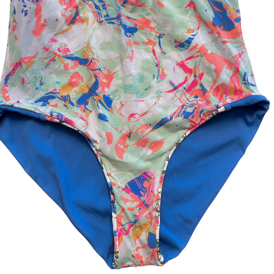 Maaji Women's XS Swimsuit Free Spirit Triton Surf One Piece Reversible Longsleeves Sunblock
