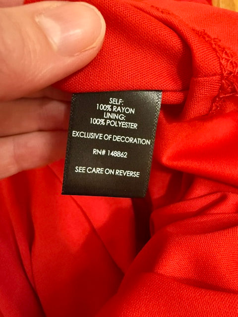 Torrid Red Crinkle Gauze Crochet Tank Midi Dress SzL(12) NWT